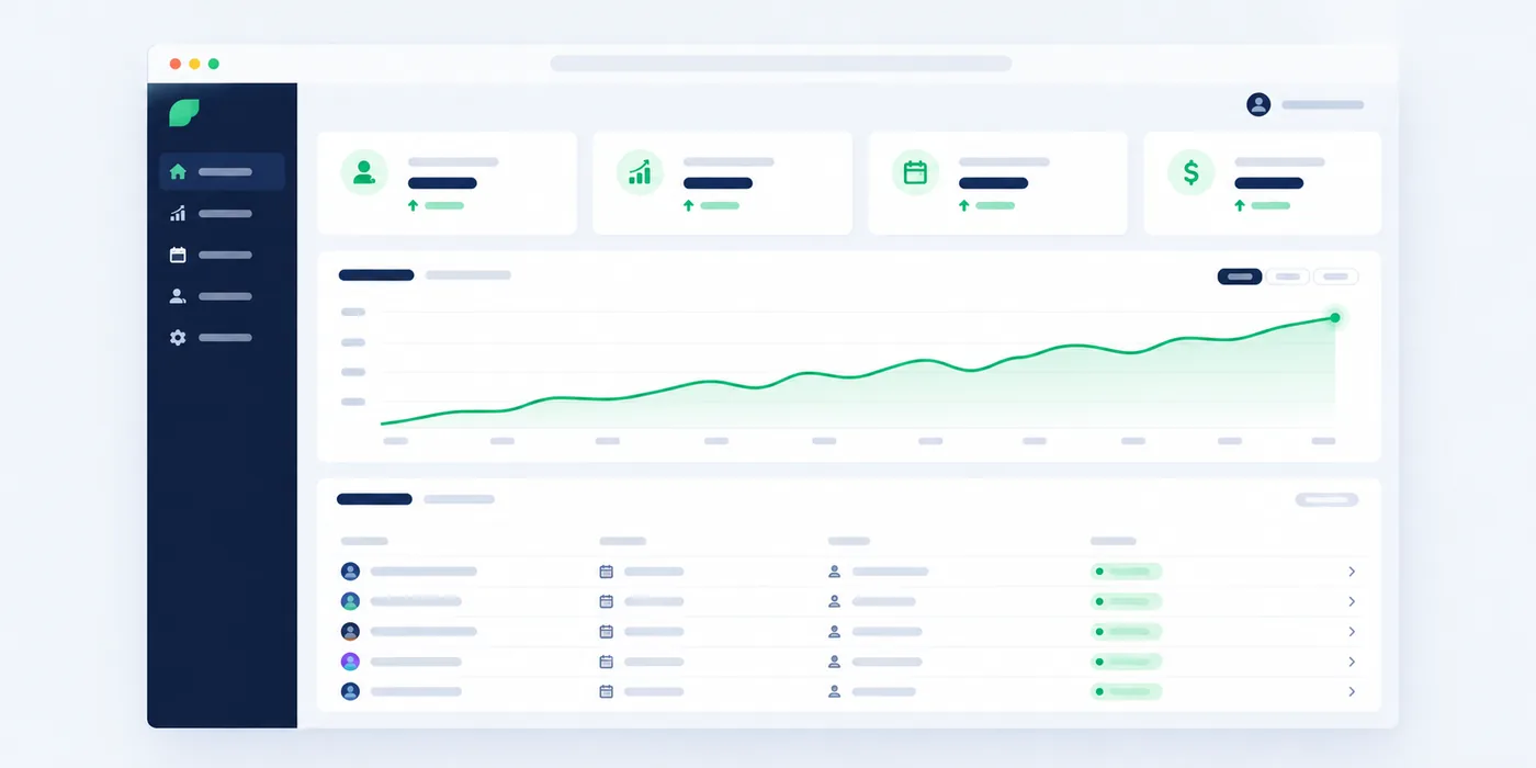 Weekly outbound report dashboard showing replies, meetings and pipeline